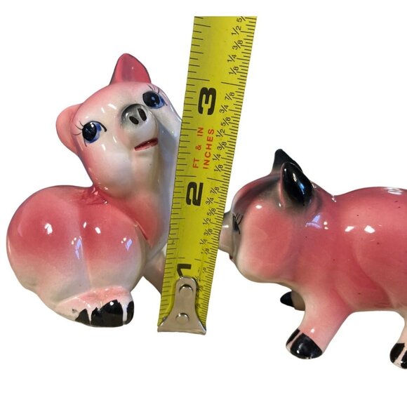 Pink Pig Salt and Pepper Shaker Vintage Set - Picture 10 of 12